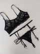 Сексуальный комплект нижнего белья с поясом Sexy One Size (S/М) черный (8-54) - изображение 7