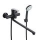 Смеситель для ванны Lidz Nicole 005 с поворотным длинным изливом Черный (LDNIC005BLA45183) - изображение 1