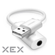Внешняя звуковая карта UGREEN US206 USB 2.0 to Jack 3.5mm White (30712) - изображение 2