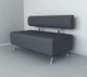 Диван офисный Tobi Sho Доран-42 без подлокотников 1200x540x750, кожзам Серый 2233 - изображение 1