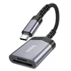 Переходник HOCO 2-in-1 card reader Type-C UA25 grey - изображение 3