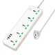 Удлинитель Hoco Talento 5-position socket AC13A |3USB/Type-C, 10A| белый - изображение 1