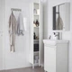 Шкаф высокий IKEA НЮШЁН, белый, 30x190 см, 204.708.15 - изображение 3