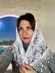 Праздничный платок Fashion Ангелина 80*80 см белый 2 - изображение 5