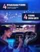 Світлодіодне підсвічування rgb в машину салону під ноги з пультом і мікрофоном автомобільна різнокольорова ргб лед діодна світломузика з мікрофоном в салон від прикурювача 4х12LED x 22см - зображення 5