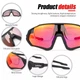 Солнцезащитные очки KapVoe KE9408 лінзи Polarized UV400 5 линз Black - изображение 5