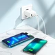 Адаптер мережевий HOCO Fuerza four-port charger C102A 4USB 28.5W блок білий - зображення 6