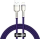Зарядний кабель Baseus Cafule Metal Lightning 2.4A 2m Purple (CALJK-B05) - изображение 1
