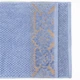 Рушник махровий середній 50x90см Damask Преміум якості Жакардовий з велюром 550г/м2 (Синій) - зображення 3