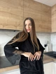 Жіночий велюровий халат COSY з французьким мереживом в подарунковій упаковці L-XL чорний V01B - зображення 6