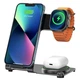 Бездротова зарядна станція WiWU Power Air 3в1 15W для iPhone 12-15 / Apple Watch / AirPods | MagSafe | Зарядний пристрій | Black | 776721 - зображення 1
