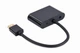 Адаптер Cablexpert HDMI - HDMI/VGA+Аудио 3.5 мм, M/F, 0.15 м, черный (A-HDMIM-HDMIFVGAF-01) коробка - изображение 2