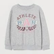Дитячий теплий світшот для дівчинки H&M 8705182ral 98-104 см Світло-сірий (PS2030000292080) - зображення 1