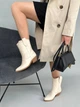 Женские ботинки ковбойки ShoesBand Молочный цвет натуральная кожа 41 (26,5 см) (S36071д) - изображение 4