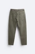 Джинси звужені Zara Slim Fit 32 темний хакі 8062/375/507 - изображение 7