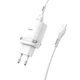 Мережевий зарядний пристрій HOCO C12Q Smart QC3.0 (1USB/3A) + MicroUSB (Білий) (7135) - зображення 1