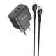 СЗУ Hoco N29 PD35W (2USB-C) + кабель Type-C to Lightning Black - изображение 1