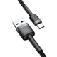 Дата кабель Baseus Cafule Type-C Cable 2A (3m) (CATKLF-U) (Черный / Серый) (115289) - изображение 2