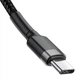 Дата кабель Baseus Cafule Type-C to Type-C Cable PD 2.0 60W (2m) (Черный / Серый) (91934) - изображение 4