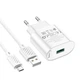 Сетевое зарядное устройство HOCO C109A Fighter QC3.0 + MicroUSB (White) (156663) - изображение 5