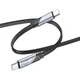 Дата кабель Hoco U119 Machine charging data Type-C to Type-C 60W (1.2m) Black - изображение 2