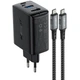 СЗУ Acefast A17 PD65W GaN (1USB-A/1C/1HDMI) + кабель Type-C to Type-C Black - изображение 1
