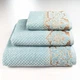 Комплект махрових рушників 3шт 40x70см, 50x90см, 70x140см Damask Преміум якості Жакардове з велюром (М'ятний) - зображення 1