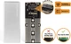 Зовнішня кишеня Frime для M.2 NGFF SATA Metal USB 3.0 (TYPE-A) up to 5 Gb/s Silver (FHE201.M2U30) - зображення 2