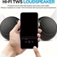 Портативная мини-колонка Bluetooth 5.0 TWS 3W объемный звук Металлический корпус с ремешком Black (725095154827) - изображение 2