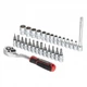 Набор головок 1/4" 4-14 мм., TORX, PH, HEX, SL, 72 зуба, 28ед., Cr-V STORM INTERTOOL ET-8018 (257000) - изображение 2