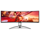 TFT 48.8" AOC AGON AG493QCX, Dual-FHD, VA, 144Гц, изогнутый, HDMIx2, DP, USB-hub, HAS, колонки, черный. - изображение 1