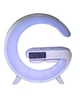 Настільна лампа-нічник Led Wireless Charging Speaker Google G11 (8527) 15W бездротова з колонкою, радіо, будильником та бездротовою зарядкою White - зображення 7