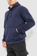 Худи мужской на флисе однотонный темно-синий 241R2650 Ager XL - изображение 3
