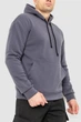 Худи мужской на флисе однотонный темно-серый 241R2650 Ager XL - изображение 3