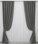 Комплект готовых штор VR-Textil Блэкаут Fusion Dimout № 793ш Графитовый 150х270 см 2 шт (30-581) - изображение 2