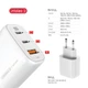 Сетевое зарядное устройство Intaleo TCG65GAN 65W GAN 2xUSB-C PD+USB-A QC 3.0 White (1283126559525) - изображение 4