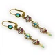 Длинные серьги-подвески Michal Negrin с жемчужными и розовыми кристаллами Swarovski - изображение 1