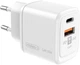 Сетевое зарядное устройство Intaleo TCG30GAN 30W GAN USB-C PD 3.0 +USB-A QC 3.0 White (1283126578274) - изображение 1