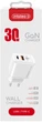 Сетевое зарядное устройство Intaleo TCG30GAN 30W GAN USB-C PD 3.0 +USB-A QC 3.0 White (1283126578274) - изображение 2