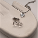 Срібні сережки Spark зі Swarovski Heart Studs K2808C - изображение 4