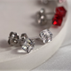 Срібні сережки Spark зі Swarovski Cube Studs Small K48414C - изображение 2