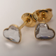 Срібні та позолочені сережки Spark зі Swarovski Heart Studs KG2808C - изображение 5