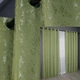 Комплект штор на люверсах VR-Textil Льон мармур Pavliani № 1175ш Оливковий 150х250 см 2 шт (37-0007) - зображення 1