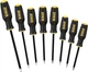 Набор отверток DeWALT TOUGHSERIES MAX FIT®", 8 шт: прямой шлиц: 5 x 100 мм, 6.5 x 100 мм, 8 x 150 мм, "Phillips": Ph1 x 75 мм, Ph2 x 100 мм, Ph3 x 150 мм, квадрат: SQ1 x 75 мм, SQ2 x 150 мм. DWHT65102-0 - изображение 2