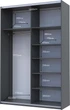 Шкаф купе Doros G-Caiser Графит Графит 1 ДСП / 1 Зеркало / 3 части 160х60х240 см (42005084) - изображение 5
