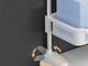 Полиця стелаж у ванну 3 яруси Portable Toilet And Bathroom Storage Rack сталева труба, пластик - зображення 5