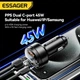 Автомобильное зарядное устройство Essager 105W LED (2 Type-C 2x45w + 1 USB 18w) Metall - изображение 3