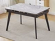 Стол обеденный раскладной OSLO CERAMIC 120(180)*80 серый глянец/черный каркас Intarsio - изображение 1