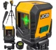 Самовирівнюючий нівелір лазерний рівень JCB JCB-CLL-G перехресний лазерний промінь 20 м зі штативом - зображення 11