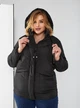 Женская демисезонная куртка с капюшоном больших размеров MODA 0025 60 Черный (M -0025 /1 E ) - изображение 2